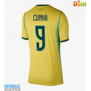 Billiga Brasilien Matheus Cunha #9 Hemmatröja Dam VM 2026 Kortärmad